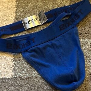 2xist Men's Royal Blue Support Brief with Branded Waistband